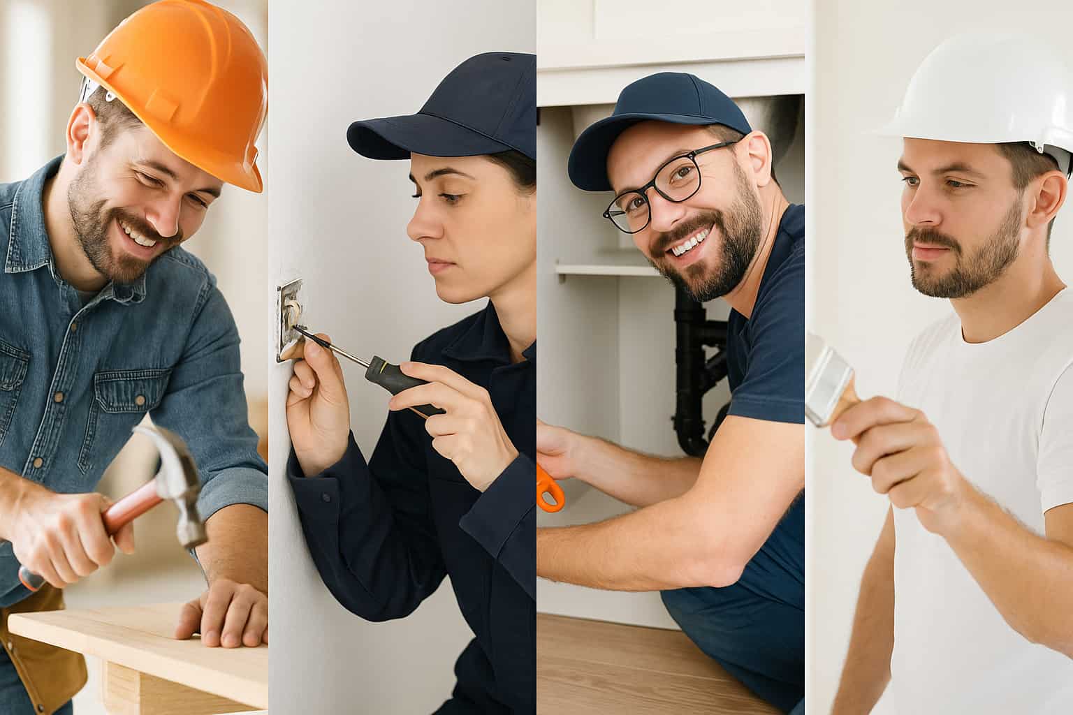 Tradesmen working